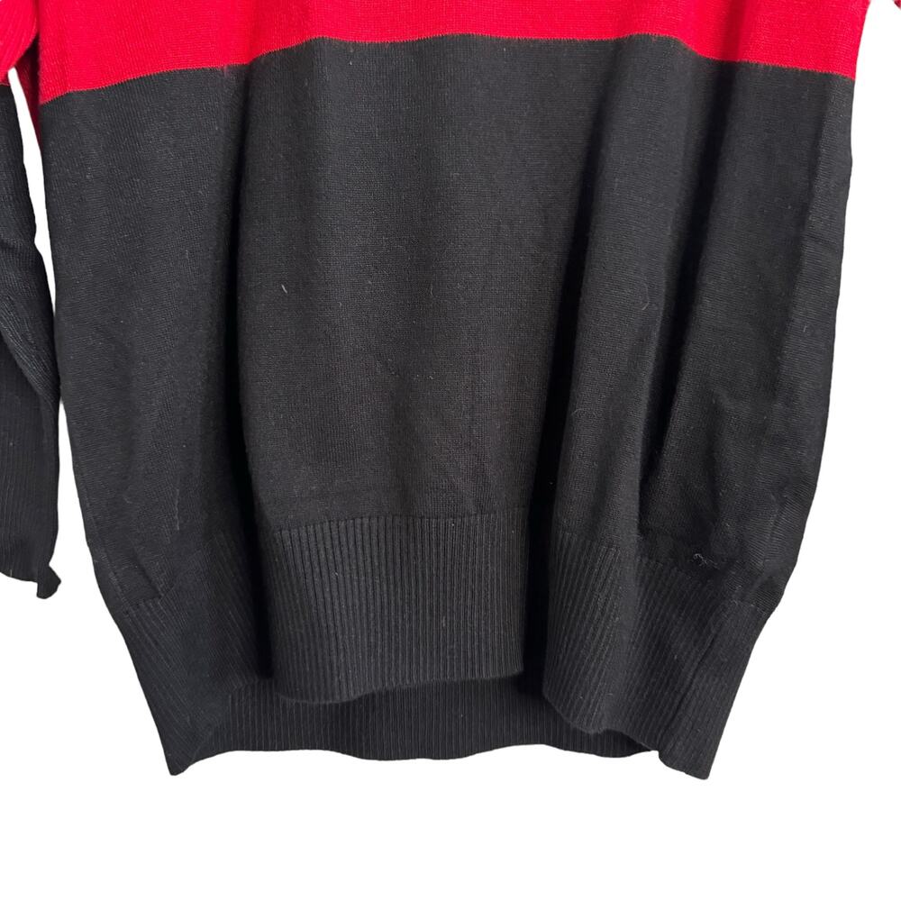 Joseph A. Petite Red and Black Striped Sweater Sweater - Picture 4 of 8